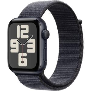 Apple Watch SE (2024) GPS 44 mm Aluminium kast Sport loop Inktzwart