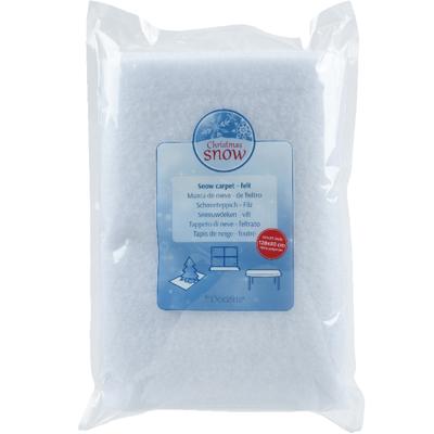 Sneeuwdeken - wit - 100 x 100 cm - polyester - sneeuwtapijt - kerstversiering