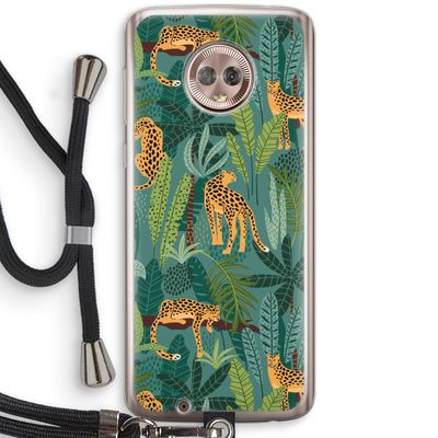 Luipaard 2: Motorola Moto G6 Transparant Hoesje met koord