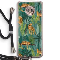 Luipaard 2: Motorola Moto G6 Transparant Hoesje met koord