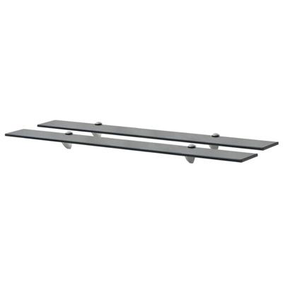 Schappen zwevend 2 st 90x20 cm 8 mm glas