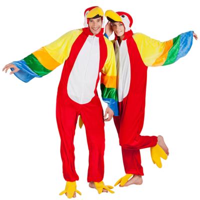 Boland Papegaai kostuum - onesie - one size - dierenpak - volwassenen - carnaval