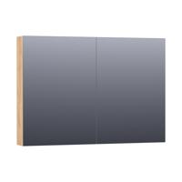 BRAUER Impress Deluxe spiegelkast - 100x70x15cm - interne en externe verlichting - 2 dubbelzijdige spiegeldeuren - Forest Tan SK-IMD100FT BRAUER Impress Deluxe spiegelkast - 100x70x15cm - interne en externe verlichting - 2 dubbelzijdige spiegeldeuren - Forest Tan SK-IMD100FT