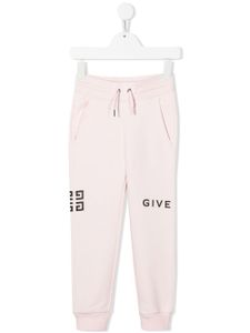 Givenchy Kids pantalon de jogging à logo - Rose