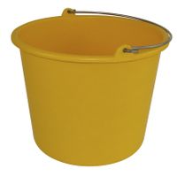 1x Schoonmaakemmers/huishoudemmers 12 liter geel   -