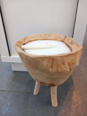 Kaars teak d22h30cm neutraal Kaars teak d22h30cm neutraal