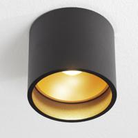 Opbouwspot Artdelight Ormond 1 Lichts LED 2700K Dimbaar Zwart/Mat Goud