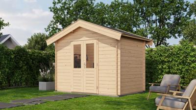 Lugarde Select Blokhut Aalten 300x200cm - Onbehandeld- Zadeldak- - Lugarde Select