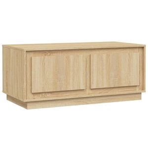 vidaXL Salontafel 102x50x44 cm bewerkt hout sonoma eikenkleurig