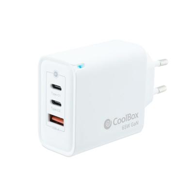 Oplader CoolBox COO-CUP-65CCA Wit 65 W