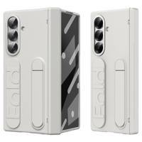 Lunso Samsung Galaxy Z Fold 7 backcover hoes met Kickstand & Polsband - Beige Lunso Samsung Galaxy Z Fold 7 backcover hoes met Kickstand & Polsband - Beige