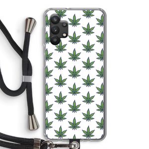 Weed: Samsung Galaxy A32 5G Transparant Hoesje met koord