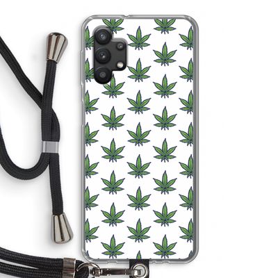 Weed: Samsung Galaxy A32 5G Transparant Hoesje met koord