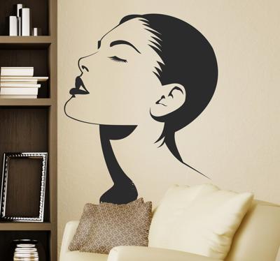 Decoratieve sticker dame mode beauty