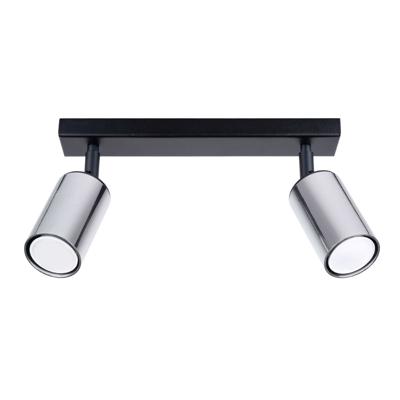 Plafondlamp WINX 2 zwart/chroom