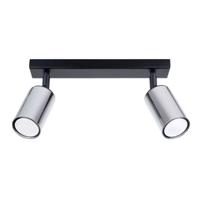 Plafondlamp WINX 2 zwart/chroom