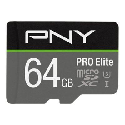 Micro SD kaart met adapter PNY P-SDU64GV31100PRO-GE Pro Elite C10 64 GB