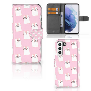 Samsung Galaxy S22 Telefoonhoesje met Pasjes Sleeping Cats