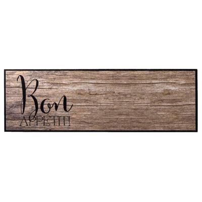 Leen Bakker - Keukenloper Bon Appetit - 50x150 Centimeter - Polyamide - Bruin