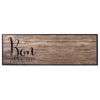 Leen Bakker - Keukenloper Bon Appetit - 50x150 Centimeter - Polyamide - Bruin