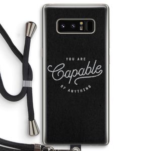 Capable: Samsung Galaxy Note 8 Transparant Hoesje met koord
