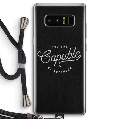 Capable: Samsung Galaxy Note 8 Transparant Hoesje met koord