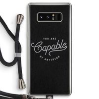 Capable: Samsung Galaxy Note 8 Transparant Hoesje met koord