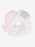 Set met 5 slabbetjes set kat roze