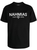 Nahmias t-shirt en coton à logo imprimé - Noir