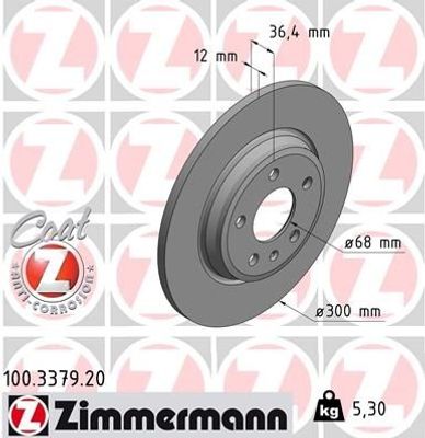 Remschijf Coat Z 100337920