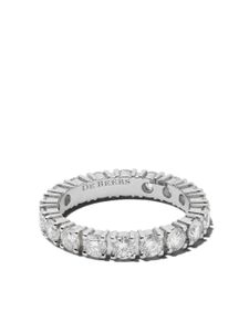 DE BEERS anneau DB Classic Full Eternity en platine pavé de diamants - Argent