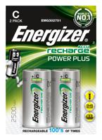 Energizer herlaadbare batterijen Power Plus C, blister van 2 stuks
