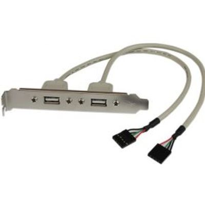 StarTech.com 2-poort USB A Vrouwelijke Adapter Slotplaatje