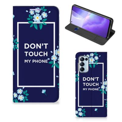 OPPO Find X3 Lite Design Case Flowers Blue DTMP OPPO Find X3 Lite Design Case Flowers Blue DTMP