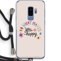 Happy days: Samsung Galaxy S9 Plus Transparant Hoesje met koord