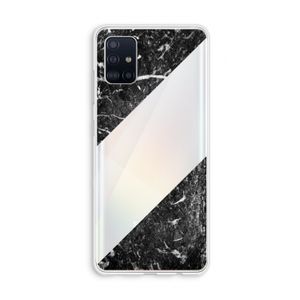 Zwart marmer: Galaxy A51 4G Transparant Hoesje