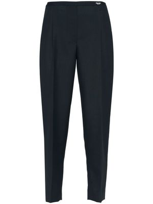 Prada pantalon de tailleur en mohair - Noir