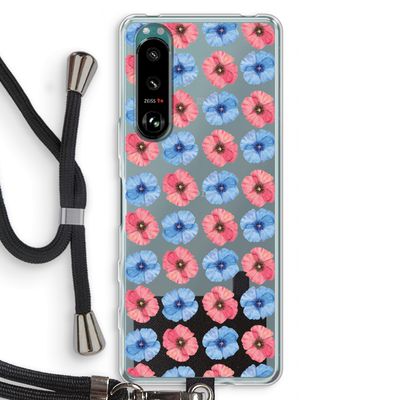 Klaproosjes: Sony Xperia 5 III Transparant Hoesje met koord