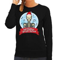 Foute Kersttrui zwart Last Christmas I gave you my heart dames Foute Kersttrui zwart Last Christmas I gave you my heart dames