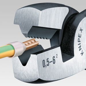Knipex Krimptang voor adereindhulzen met voorinvoering met kunststof bekleed 180 mm - 9781180