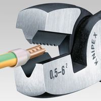 Knipex Krimptang voor adereindhulzen met voorinvoering met kunststof bekleed 180 mm - 9781180 - thumbnail