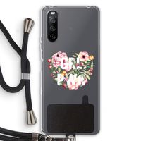 GRL PWR Flower: Sony Sony Xperia 10 III Transparant Hoesje met koord