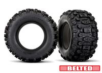 Traxxas - Tires, Sledgehammer (belted, dual profile (4.3" outer, 5.7" inner)) (left & right)/ foam inserts (2) (TRX-7870) - thumbnail