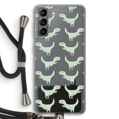 Dinos: Samsung Galaxy S21 Transparant Hoesje met koord