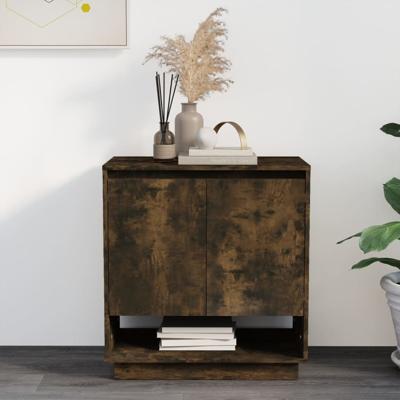 Dressoir 70x41x75 cm bewerkt hout gerookt eikenkleurig