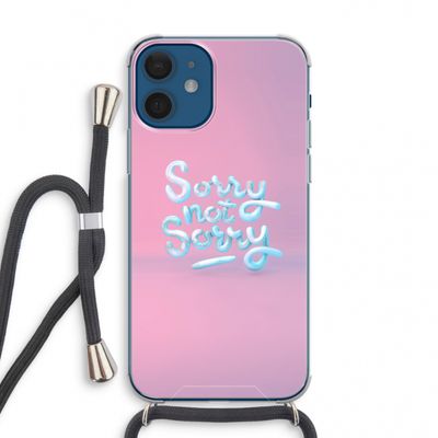 Sorry not sorry: iPhone 12 mini Transparant Hoesje met koord