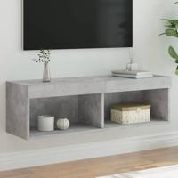 Tv-meubel met LED-verlichting 100x30x30 cm betongrijs