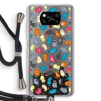 Kleurrijke katten: Xiaomi Poco X3 NFC Transparant Hoesje met koord