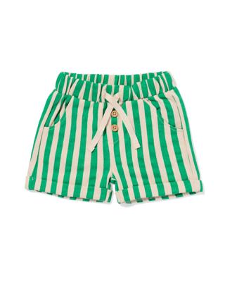 HEMA Baby Sweatshort Strepen Groen (groen)