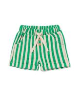 HEMA Baby Sweatshort Strepen Groen (groen)